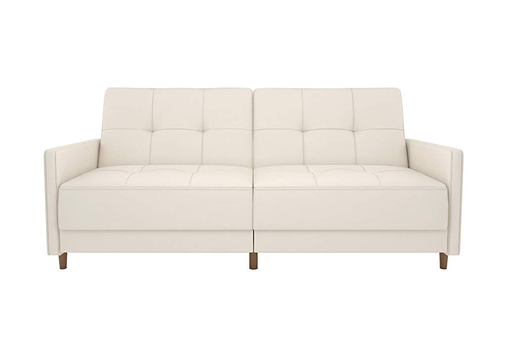 The 10 Best Leather Sleeper Sofas Of, White Faux Leather Sleeper Sofa