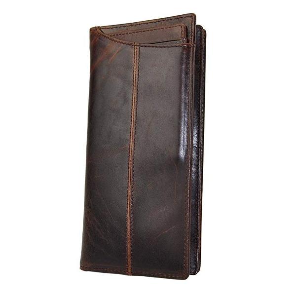 Best Budget: Le'aokuu Mens Leather Zipper Pocket Id Business Card Case Holder Organizer Wallet Phone Case Designer Bifold Checkbook Purse