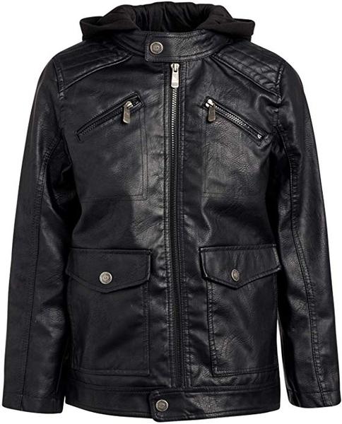 Best Hoodie: Urban Republic Boys Faux Leather Jacket with Fleece Hoodie