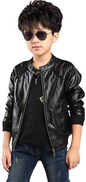 Best Shape: LUCKFACE Boy's  PU Leather Moto Jacket