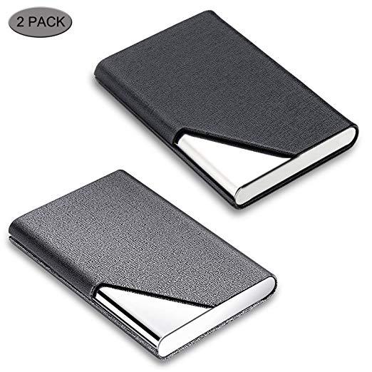 Best Style: Business Card Holder, DMFLY 2 Pack Business Card Case