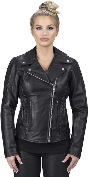 Best Mid-Range: Viking Cycle Cruise Premium Grade Cowhide Leather Jacket for Women
