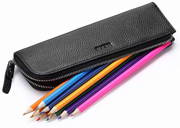Best Overall: Leatherology Black Onyx Small Pencil Case