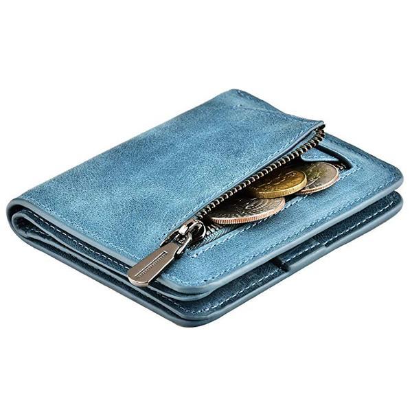 Best Budget: Kinzd Women's Compact Small Bifold Wallet for Women