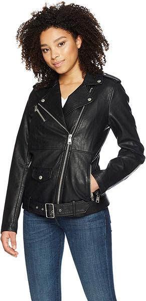 Best For Motorcycle: Levi's Women's Oversized Faux Leather Jacket