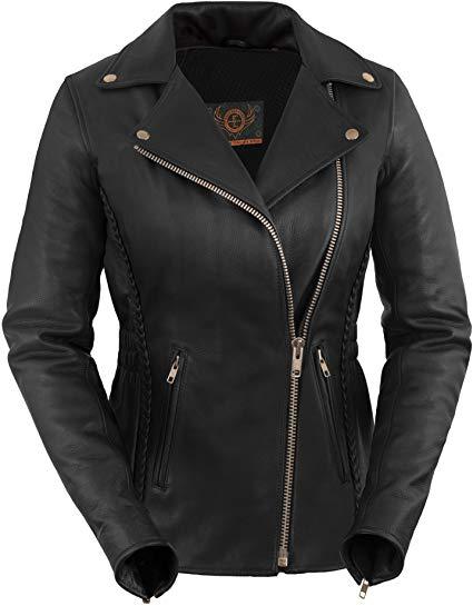 Best Overall: True Element Womens Leather Motorcycle Jacket