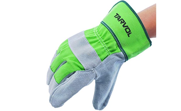 Tarvol Leather Work Gloves Heavy Duty Industrial Safety Gloves
