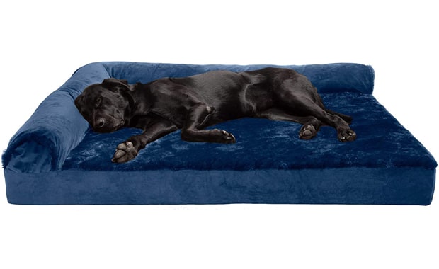 Furhaven-Plush Orthopedic L-Shaped Chaise Lounger and Traditional Sofa-Style 

Dog Bed