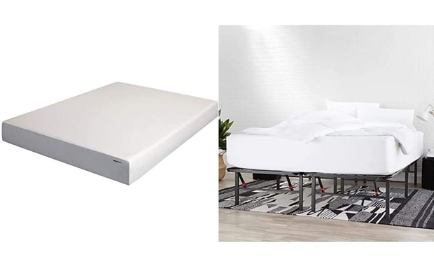 AmazonBasics Soft Plush Metal Bed Frame