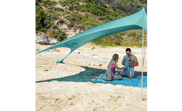 SUN NINJA UPF50+ Pop Up Sun Shelter Beach Tent