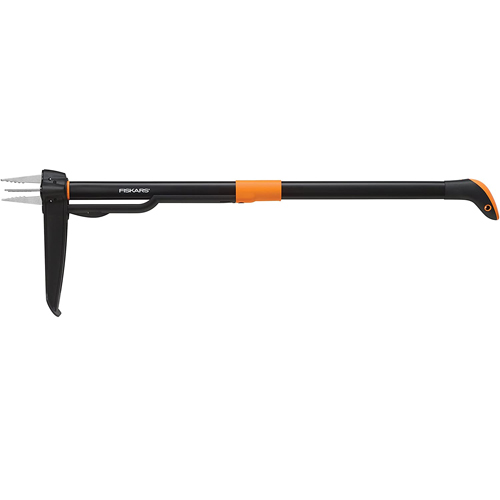 Best Overall: Fiskars 4-Claw Weeder 39 Inch, Black/Orange (339950-1001)