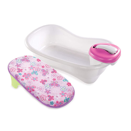 Best four-stage baby bathtub: Summer Newborn to Toddler Bath Center and Shower (Pink) - Bathtub Includes Four Stages that Grow with Your Child