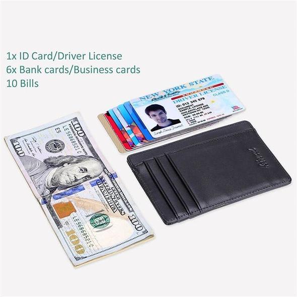 Slim wallet with ID Window and RFID Blocking